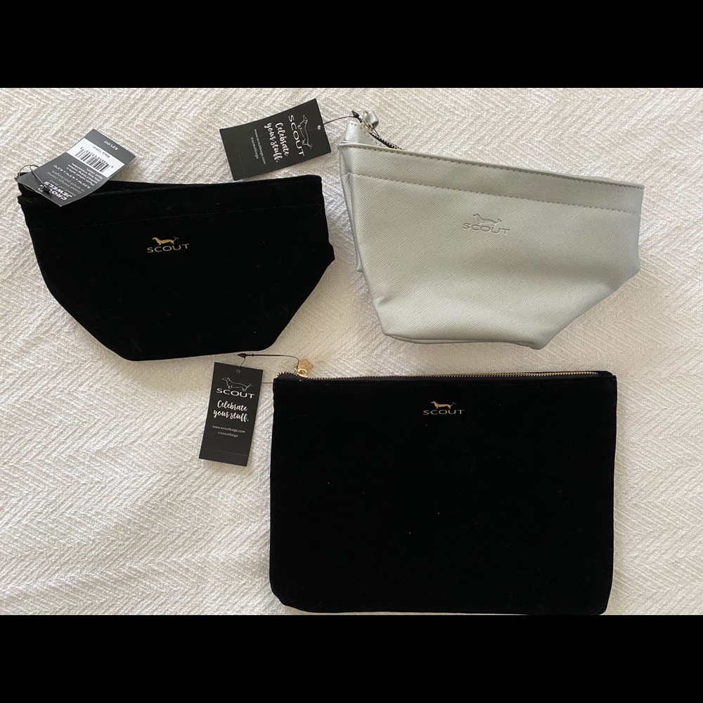 Lot of 3 Scout Cosmetics Bags